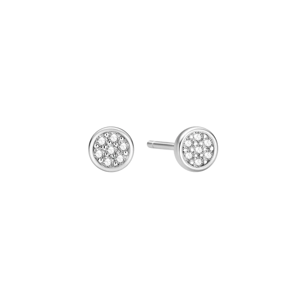 Ania Haie - Silver Small Pave Disc Studs