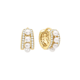 Ania Haie - Gold Sparkling Shell Pearl Huggies