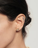 Ania Haie - Gold Bezel Organic Pebble and Round Stone Studs