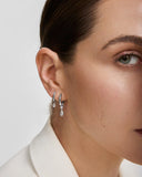 Ania Haie - Wanderer Silver CZ Teardrop Huggies