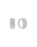 Ania Haie - Wanderer CZ Triple Row Huggies Sterling Silver