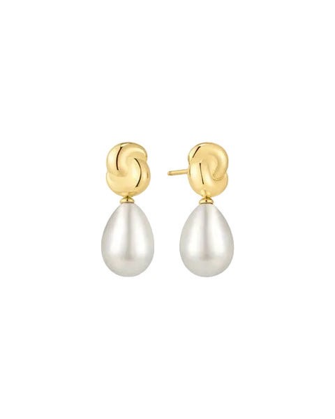 Ania Haie - Swan Pearl Drop Earring Gold Plate