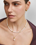 Ania Haie - Swan Pearl Drop Necklace Gold Plate