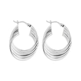 Najo - Revival Round Silver Hoop Earring