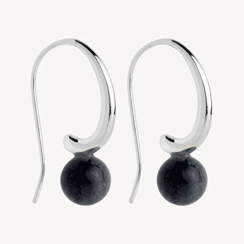 Najo - Fern Black Onyx Earrings