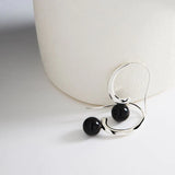 Najo - Fern Black Onyx Earrings