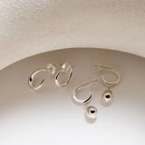 Najo - Baby Curl Stud Earrings Silver