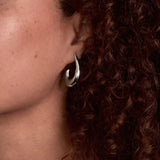 Najo - Sweep Stud Earrings Silver