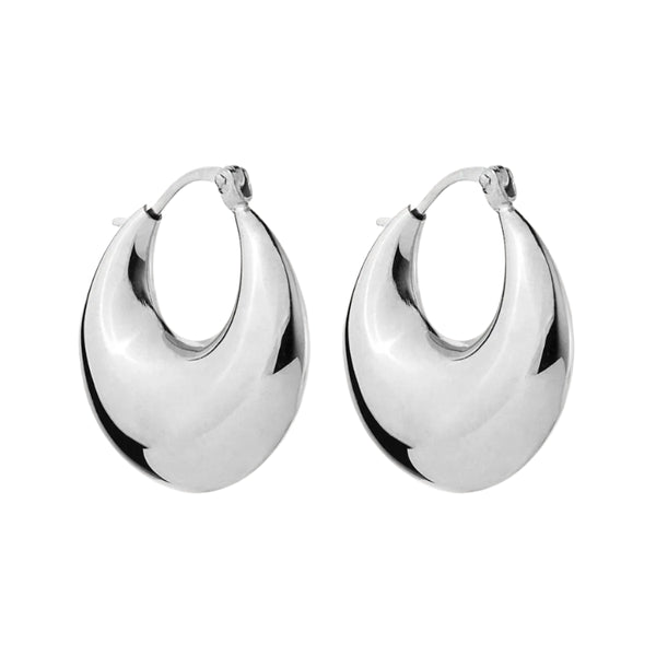 Najo - Billow Hoop Earring Silver