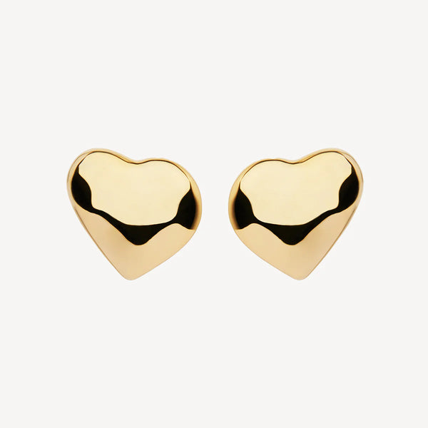 Najo - Amore Stud Earrings Gold Plated