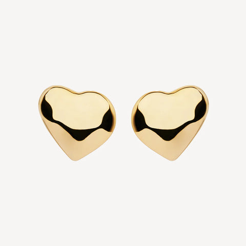 Najo - Amore Stud Earrings Gold Plated