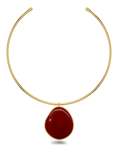 Edblad - Agatha Necklace Maxi Red Gold
