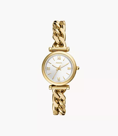 Fossil - Carlie Three-Hand Gold-Tone Stainless Steel Watch