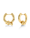 Novel Knot Hoops Large Gold Plate