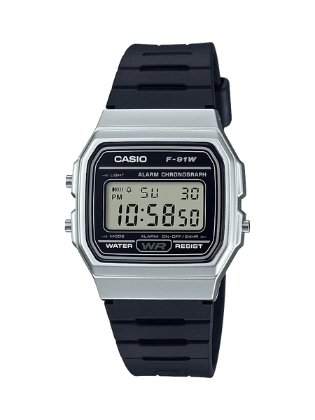 Casio - Basic Men's Digital Retro Black & Silver Watch