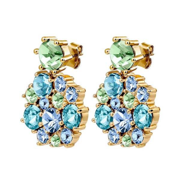 Dyrberg Kern - Freesia Gold Earrings Aqua