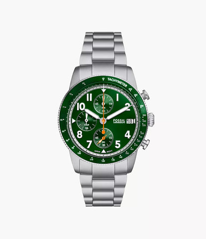 Fossil - Sport Tourer Chronograph Stainless/Green Dial Watch