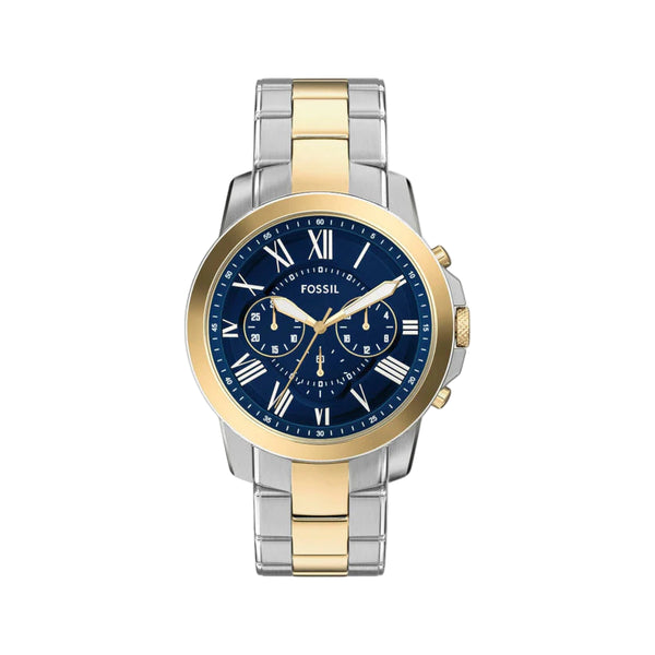 Fossil - Grant Men Quartz Blue Dial Chronograph Stainless Steel Watch