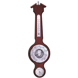 Fischer - Taylor Sheraton Chromed Brass Weather Station, Mahogany