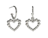 Meadowlark - Fizzy Heart Hoops Silver