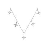 Lindi Kingi - Multi Star Necklace| Silver