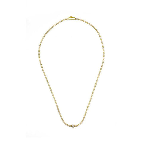 Georgini - Sweetheart Tennis Necklace - Gold - 42cm