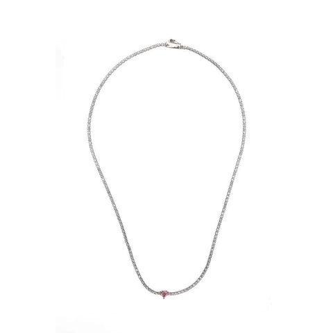 Georgini - Sweetheart Tennis Necklace - Silver - 42cm