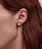 Stolen Girlfriends Club - F*ck Off Heart Stud Earrings Silver