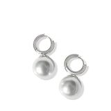 Fabuleux Vous - Steel Me Silver Round Pearl Earrings