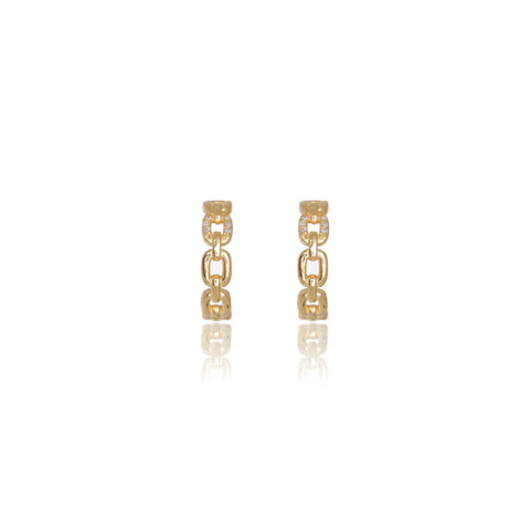 Diamonds by Georgini - Twelve Natural Diamond Link Earrings Gold