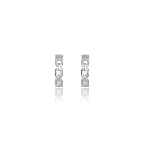 Diamonds by Georgini - Twelve Natural Diamond Link Earrings Silver