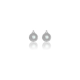 Diamonds by Georgini - Freshwater Pearl and Two Natural Diamond June Earrings Silver