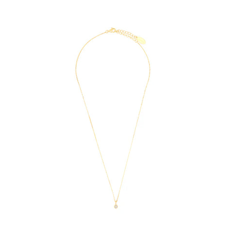 Diamonds by Georgini - Freshwater Pearl and Diamond June Pendant Gold Plate