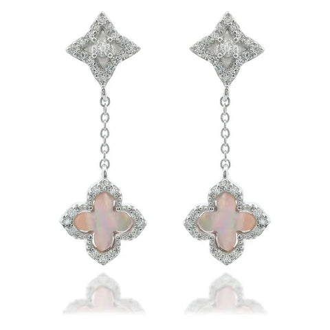 Georgini - Sydney Soiree Fairwater Mother of Pearl Silver Drop Earrings