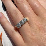 BWJ - 9ct Two Tone 3X Lab Diamond Set Ring