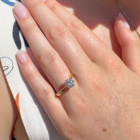 BWJ - 9ct Two Tone 6X Claw set Lab Grown Diamond 1ct Solitaire