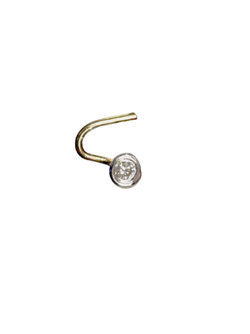 Brent Weatherall Jeweller - 18ct Yellow Gold Diamond Nose Stud