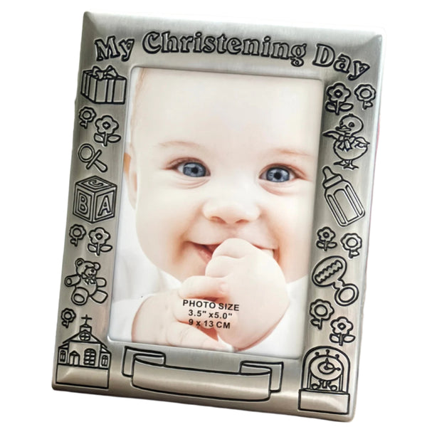 Pewter Photo Frame - Christening Day