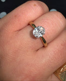 BWJ - 9ct Two Tone 6X Claw Oval 1.15ct Lab Grown Diamond Solitaire