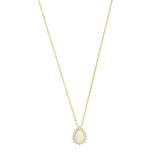 Georgini Opal Glow Rozelle White Created Opal Pendant Gold