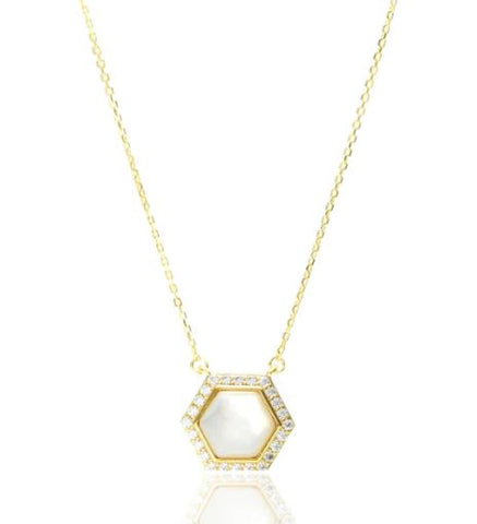 Georgini - Oceans Torquay Mother of Pearl Necklace Gold