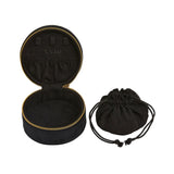 Najo - Black Blossom Round Velvet Jewellery box