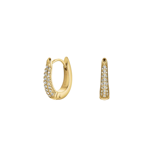 Rosefield Jewellery - Gold Plated Crystal Huggies