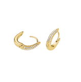 Rosefield Jewellery - Gold Plated Crystal Huggies