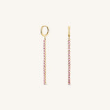 Rosefield - Tennis Light Rose Crystal Gold Earrings