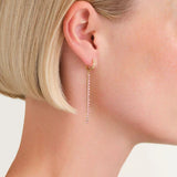 Rosefield - Tennis Light Rose Crystal Gold Earrings