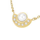 Rosefield Jewellery - Pearl Halo Necklace Gold Plated