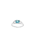 Karen Walker - Mini Chequerboard Ring Blue Topaz