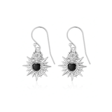 Fabuleux Vous - Lastel Starry Night Black Onyx Hoop Earrings