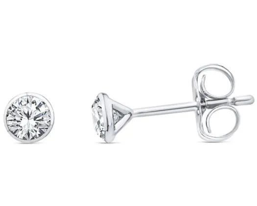 Brent Weatherall Jeweller - 9ct White Gold Certificated Lab Grown Diamond Set Set Studs .50ct F VS